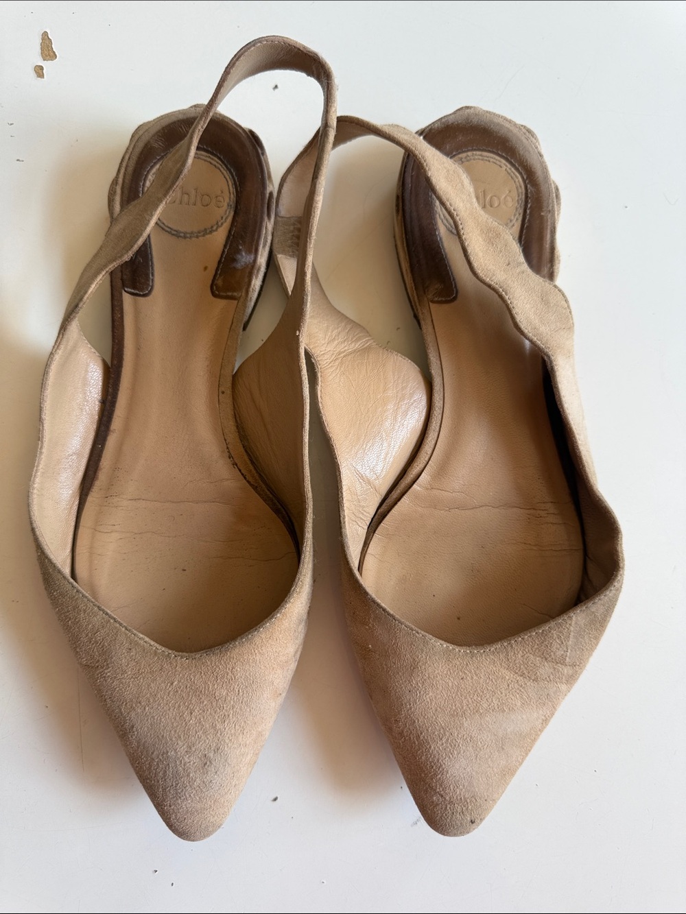 Chloe Laurena flat slingbacks size 37/7